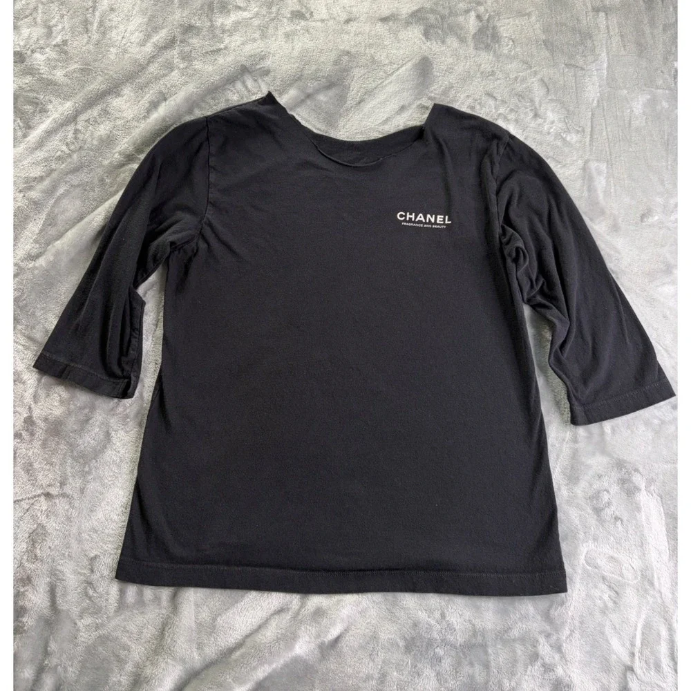Chanel Fragrance and Beauty Promotional Shirt Women's T-Shirt‎ L Black